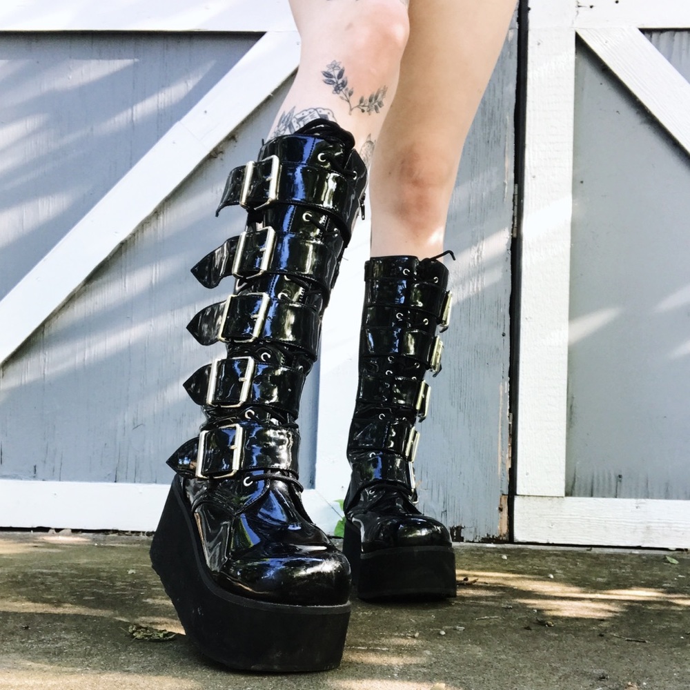 Dollskill Demonia KneeHigh Creepers / Platforms